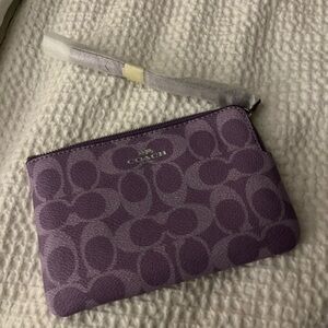 Coach Lavender Signature Wristlet